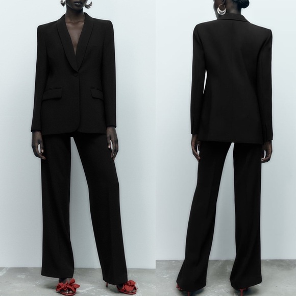 Zara pants | still NWT | medium. Long, flowy, black, high waist. - Picture 2 of 8